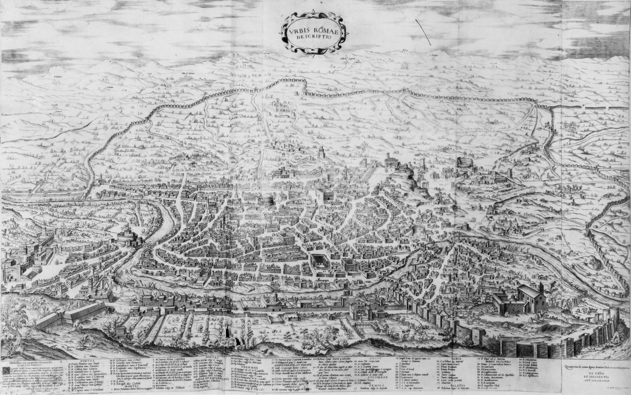 Mapa de Cambridge, do espelho magnífico Roman ", publicado em 1562 de Antonio Lafreri