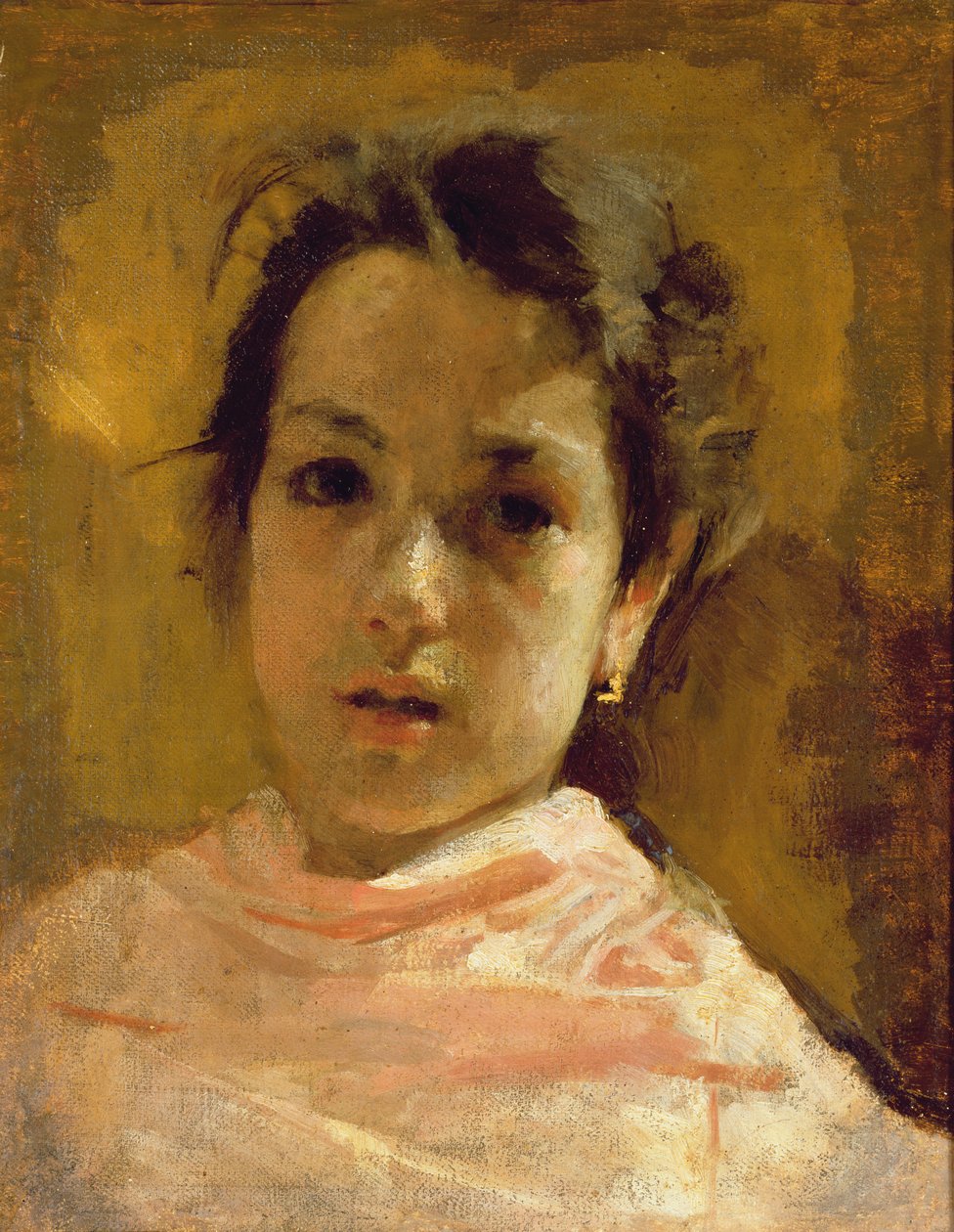 Retrato de uma jovem garota de Antonio Mancini