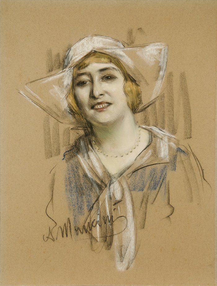 Retrato de uma senhora de Antonio Mancini