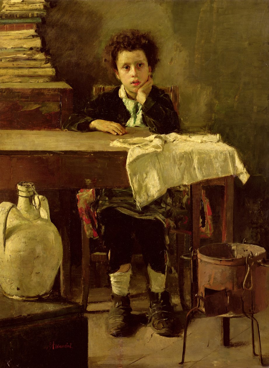 O pequeno menino ou o pobre menino de Antonio Mancini