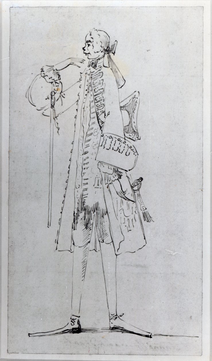 Carlo Maria Broschi, &39;The Farinelli&39; (tinta no papel) de Antonio Maria Zanetti