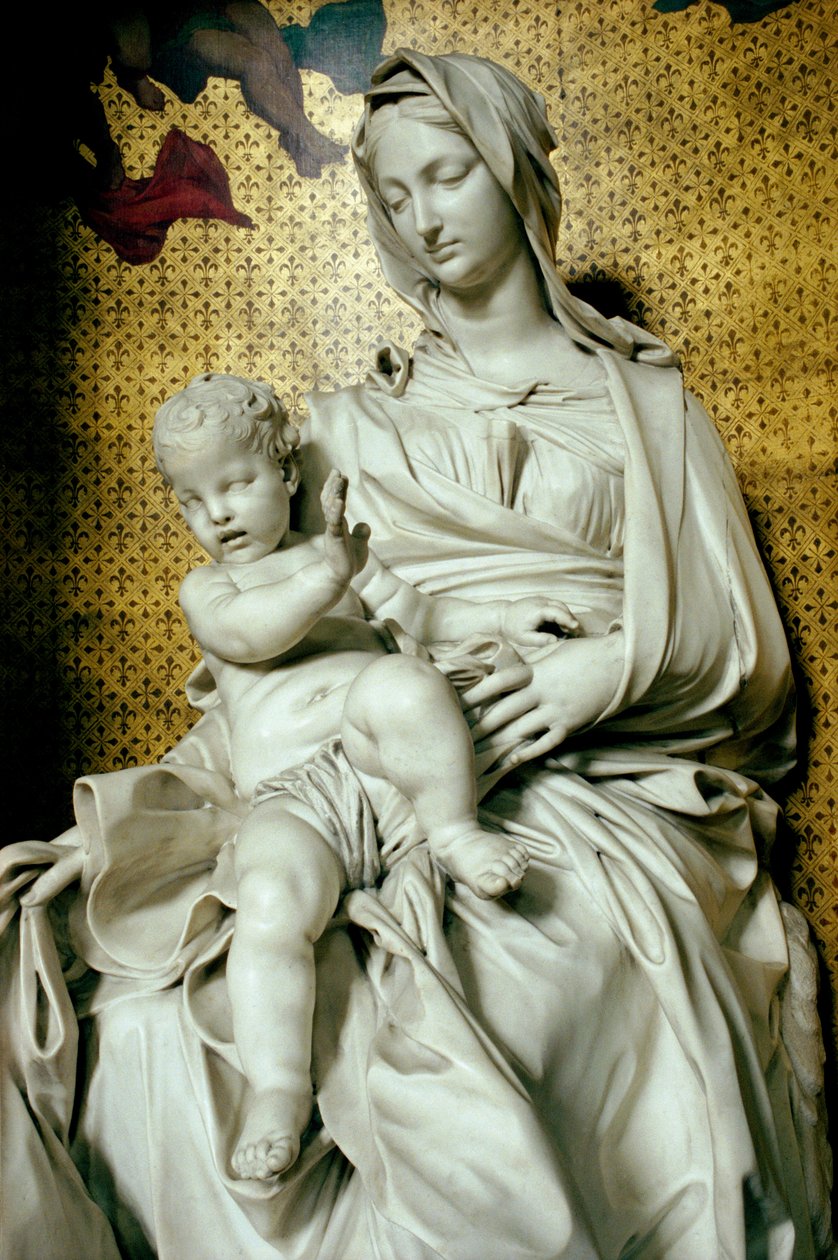 Virgem e Criança, 1640 (mármore) de Antonio Raggi