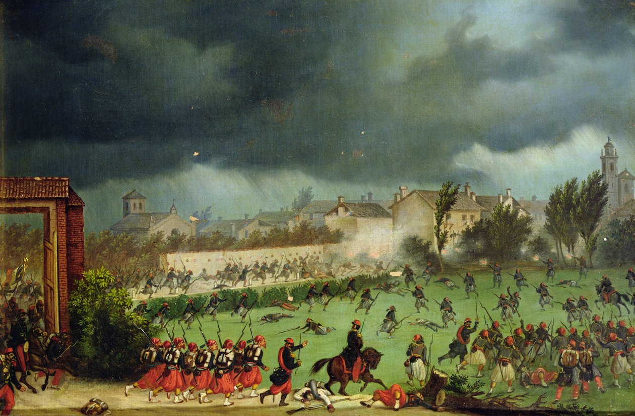 Cena da batalha de solferino de Antonio Spandri