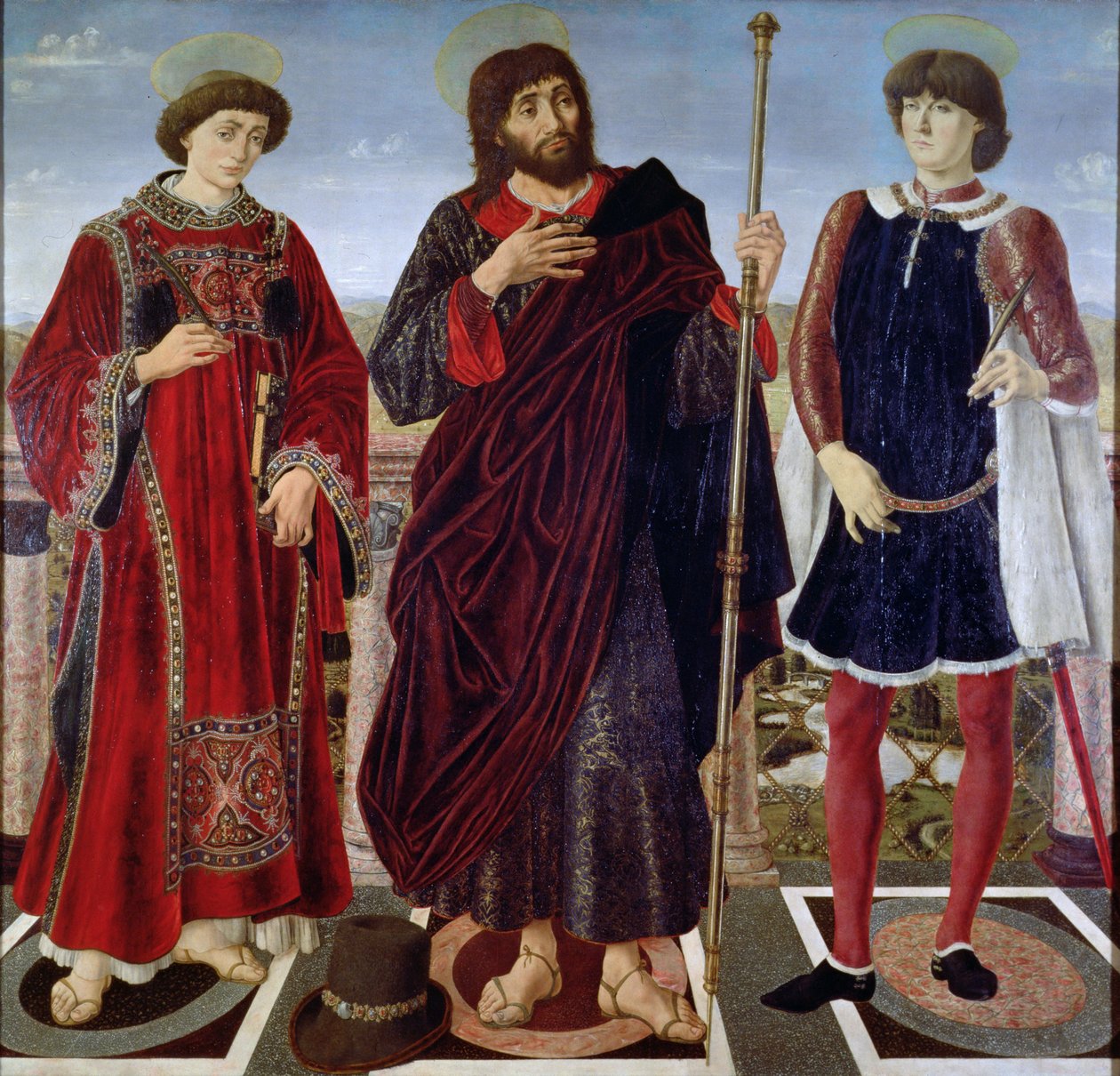 SS. Vicente de Saragoça, Tiago e Eustáquio de Antonio Pollaiuolo