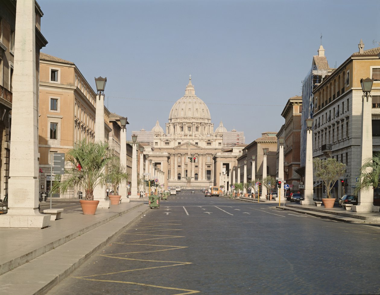 Vista de São Pedro da Via della Conciliazione de Antonio da Sangallo