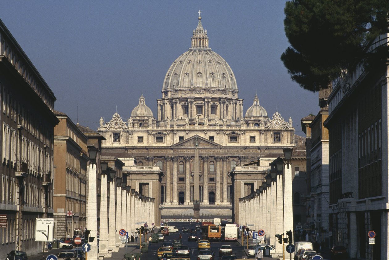 Vista de São Pedro da Via della Conciliazione de Antonio da Sangallo