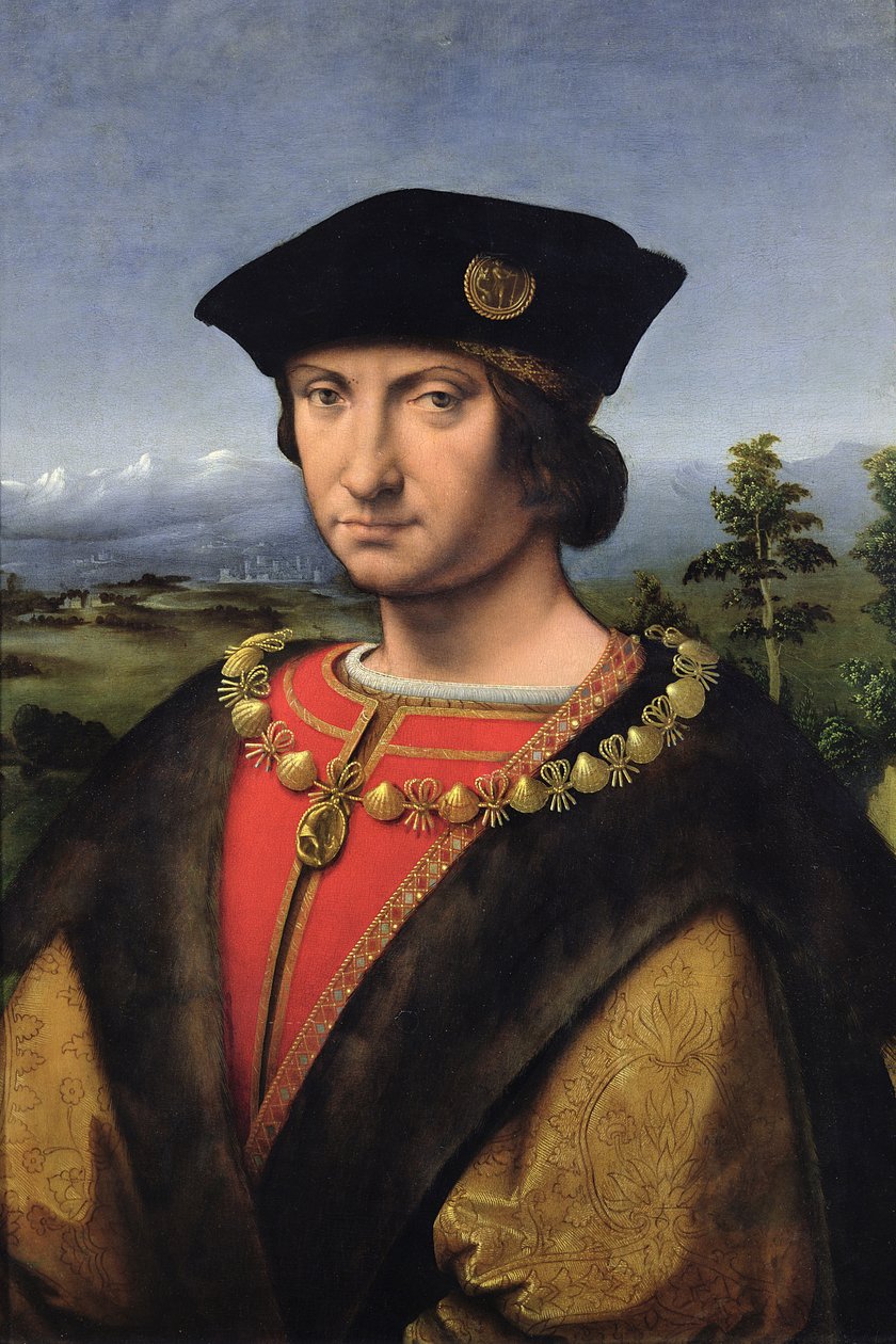 Retrato de Charles d&39;Amboise (1471-1511) Marechal da França de Antonio da Solario