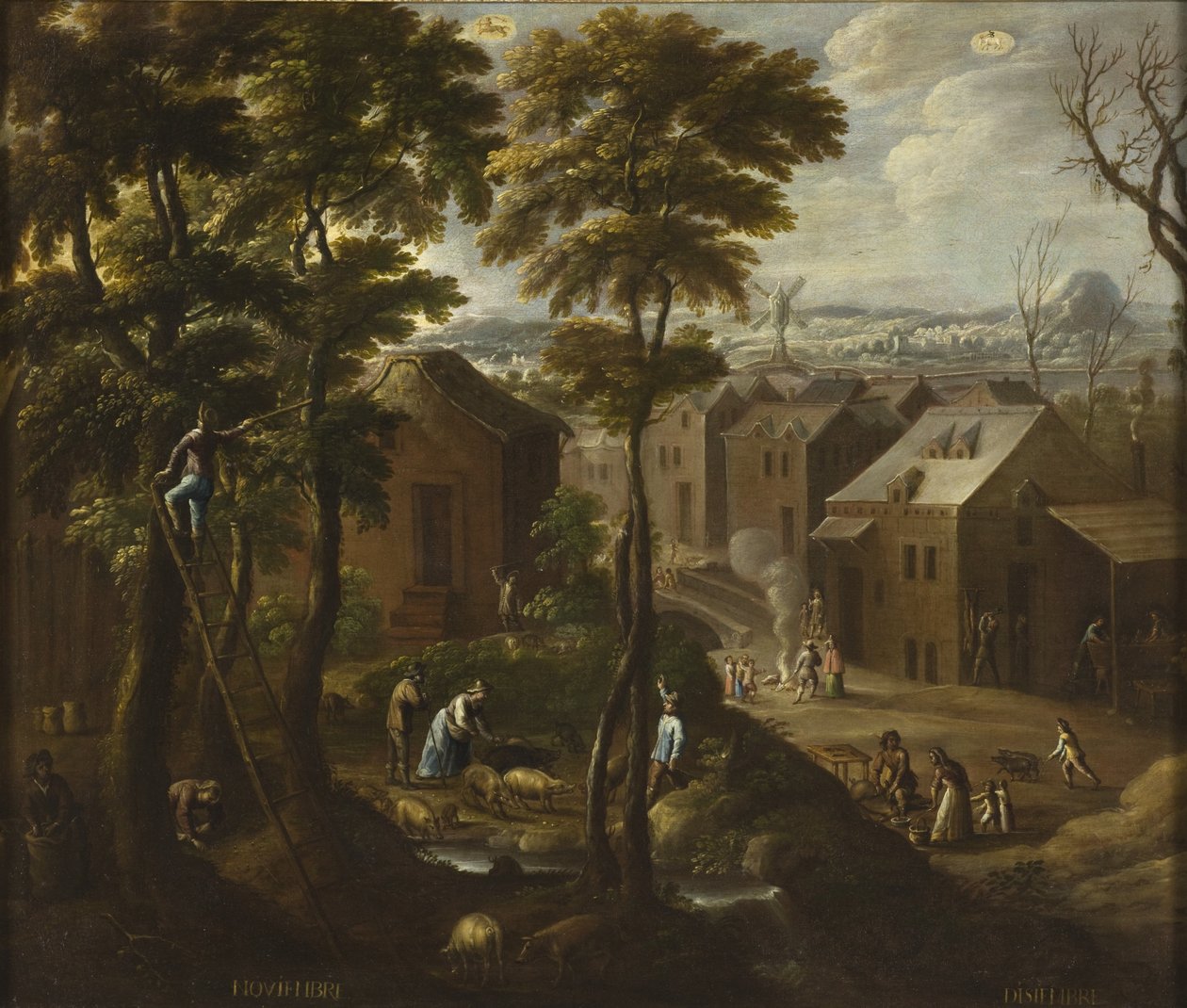 Novembro e dezembro de Los doce meses del ano (1650-1699) de Antonio de Espinosa