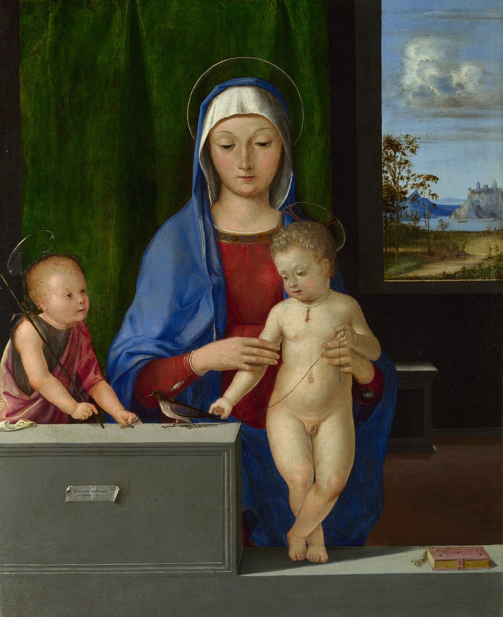 A Virgem e o Menino com São João de Antonio da Solario