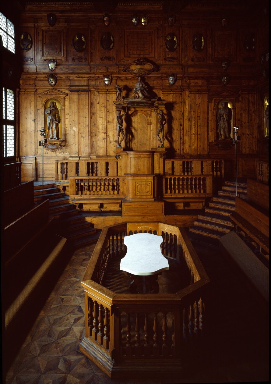 Vista do teatro anatómico de Antonio (d.1663) Paolucci