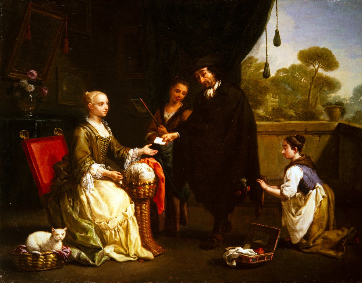 Um par de temas de género (pintura) de Antonio Amorosi