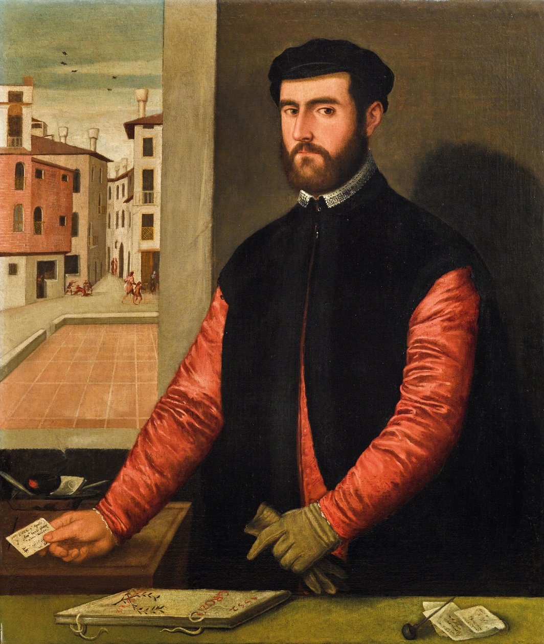 Autorretrato, 1552. de Antonio Badile