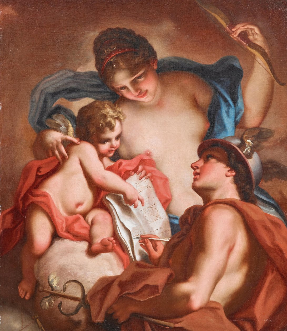 Vénus, Mercúrio e Cupido de Antonio Balestra
