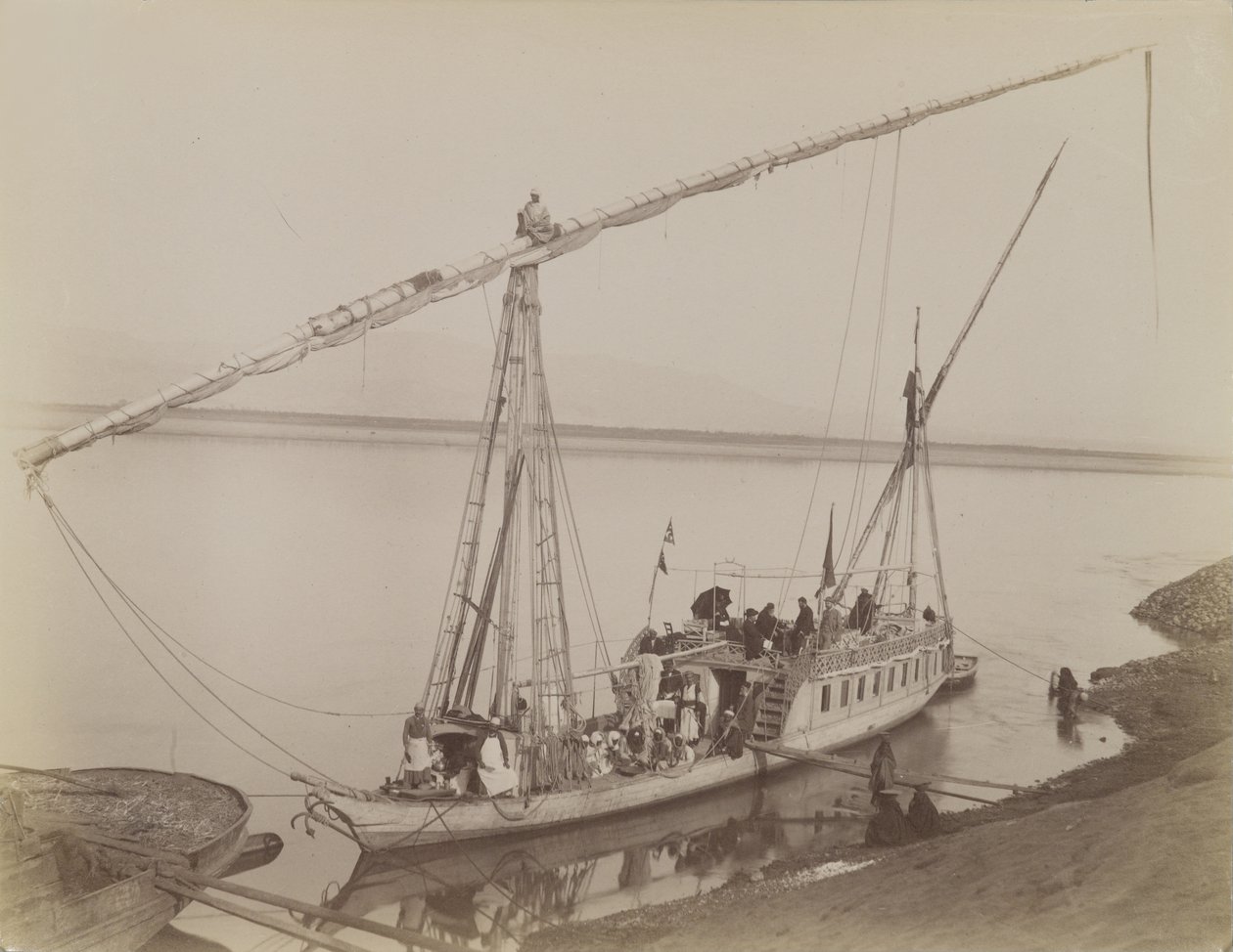 Dahabieh em Luxor de Antonio Beato