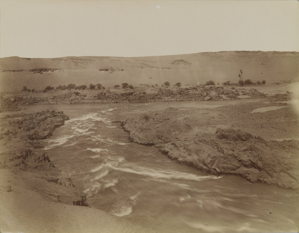 Rapids at the Nile Cataracts, Egito de Antonio Beato