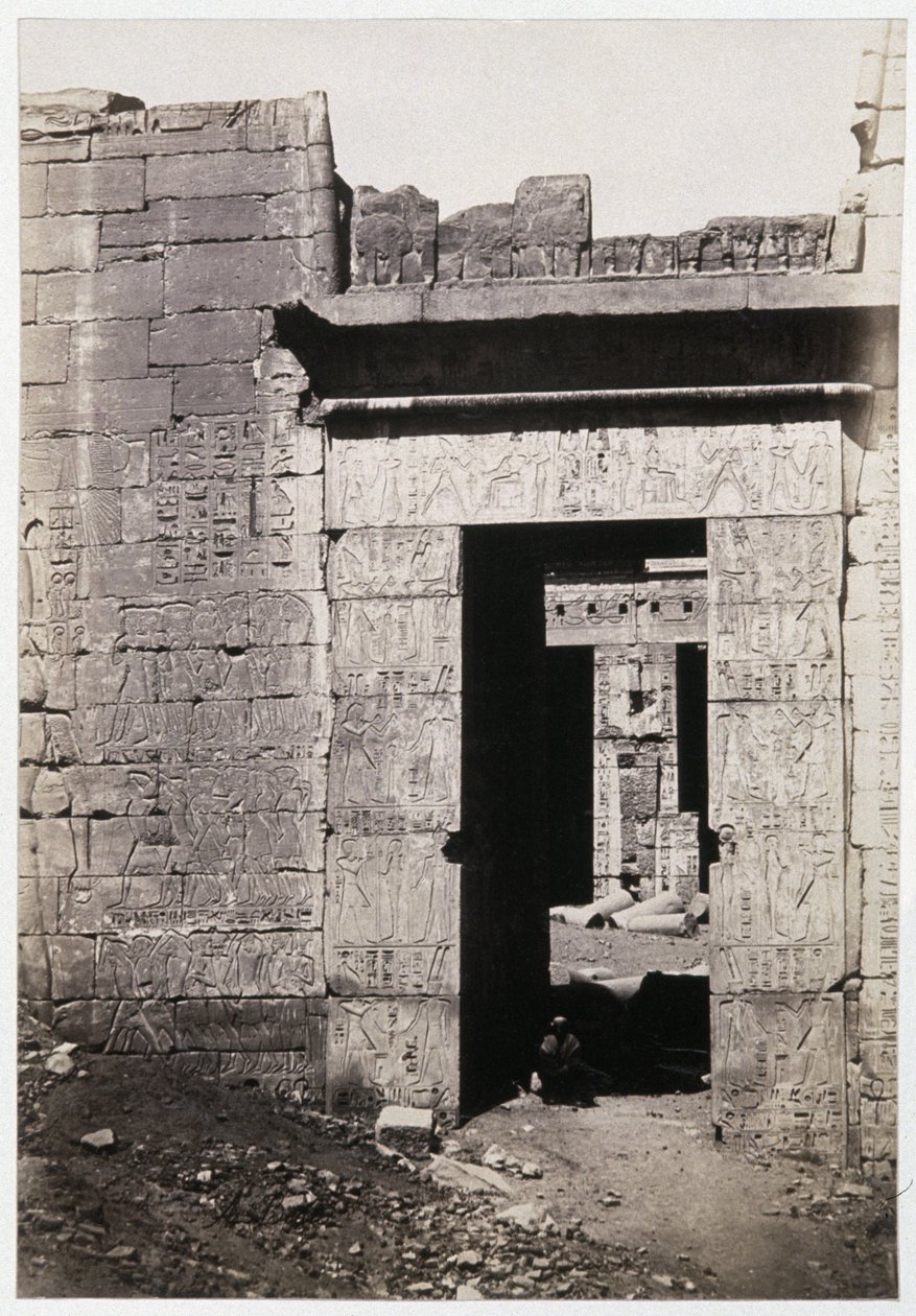 Ruínas de Karnak, c.1900 (foto) de Antonio Beato