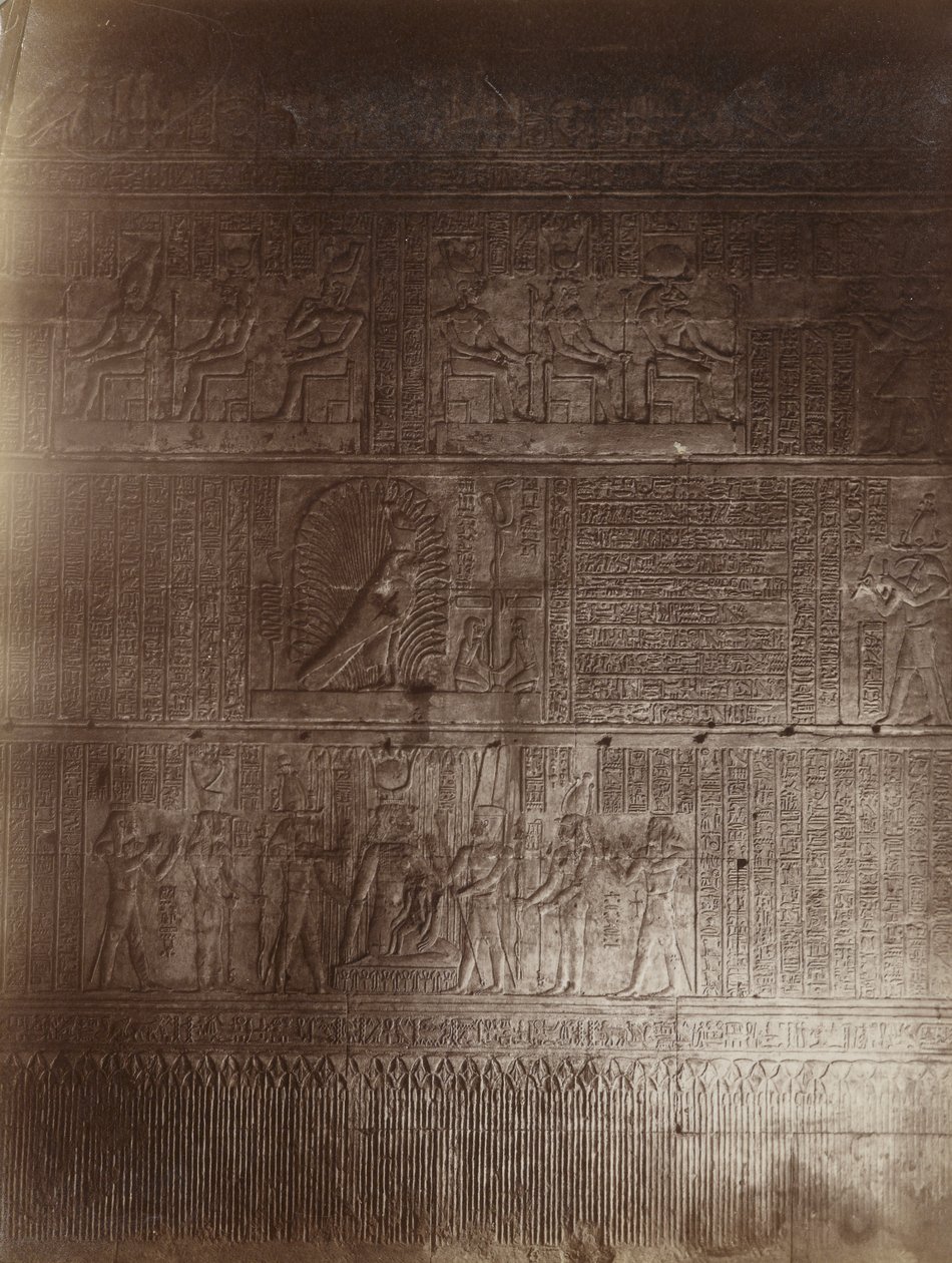 Interior do Templo, Philae de Antonio Beato