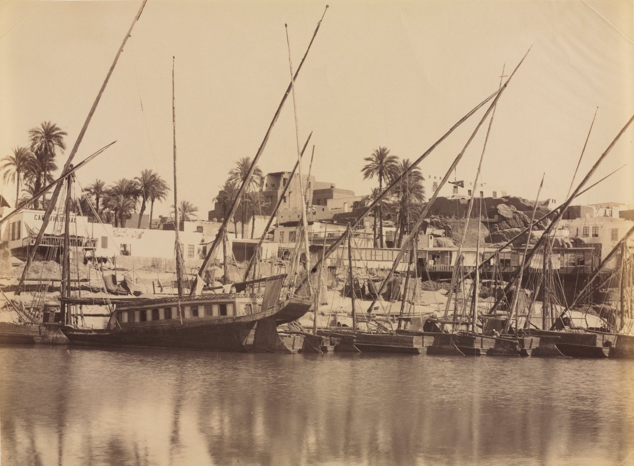 Vista de Aswan - Ao longo do Nilo de Antonio Beato