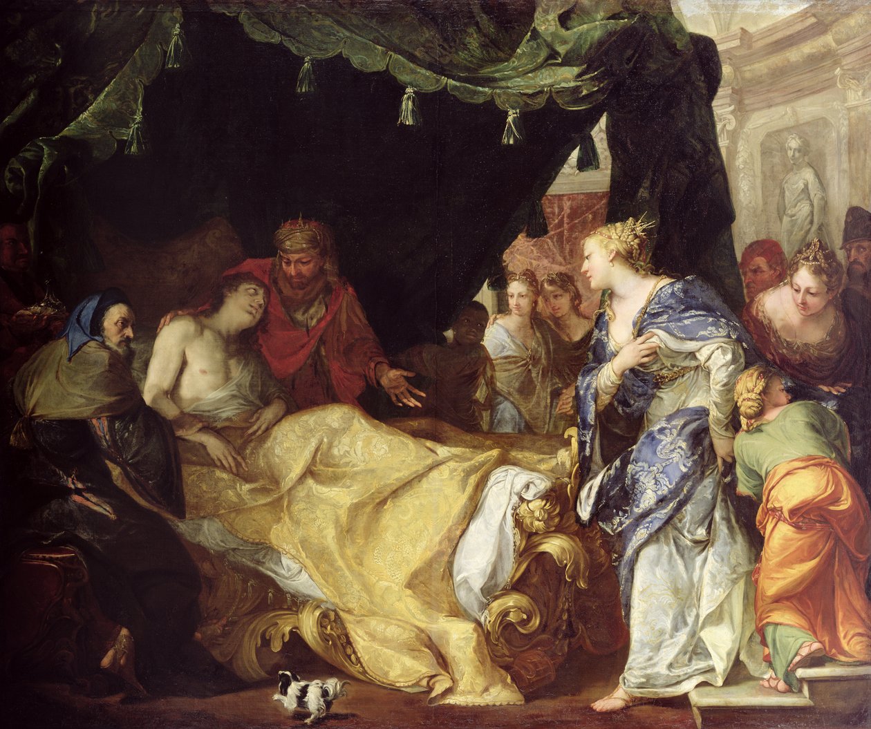 Antíoco (324-261 aC) e Stratonice (O Príncipe Moribundo) 1691-1705 de Antonio Bellucci