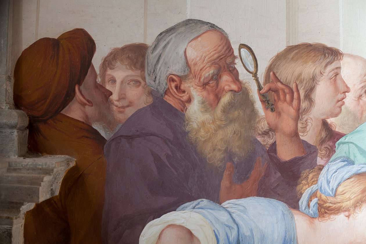 Afresco de Antonio Busca (1625-1684), 20ª Capela, São Francisco canonizado pelo Papa Gregório IX, Monte Sagrado de Orta (Patrimônio Mundial da UNESCO, 2003), Orta San Giulio, Piemonte, Itália de Antonio Busca