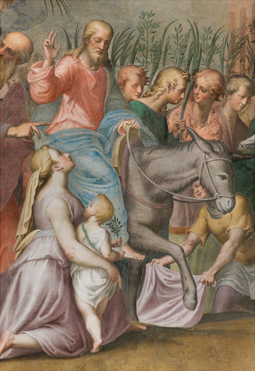 Apse, Antonio Campi, Entrada de Jesus em Jerusalém 1582-84, Detalhe de Antonio Campi