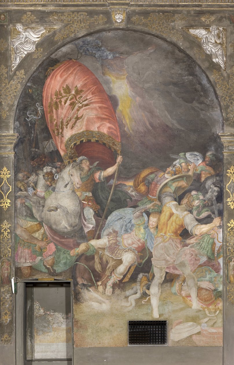 A Conversão de São Paulo Fresco por Antonio Campi (1523-1587) Milan Chiesa di San Paolo Converso Itália de Antonio Campi