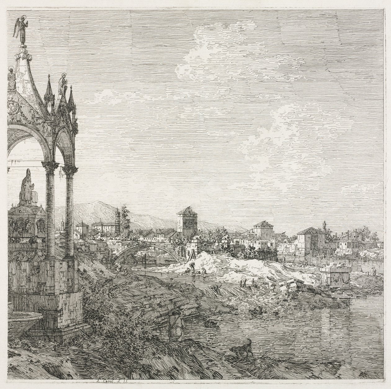 Exibições: O Sepulcro de um Bispo de Antonio Canaletto