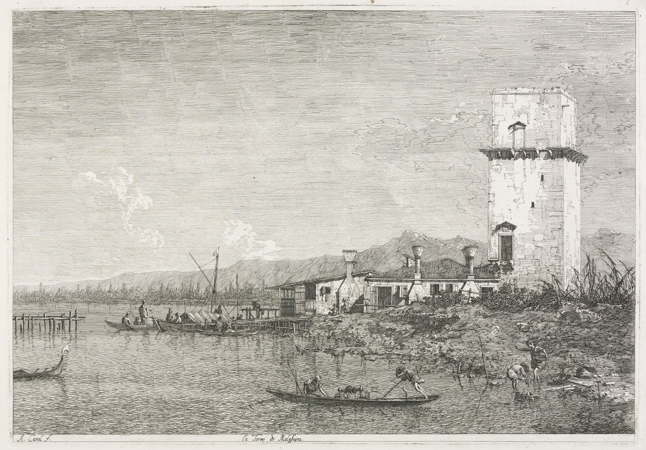 Vistas: A Torre de Malghera de Antonio Canaletto
