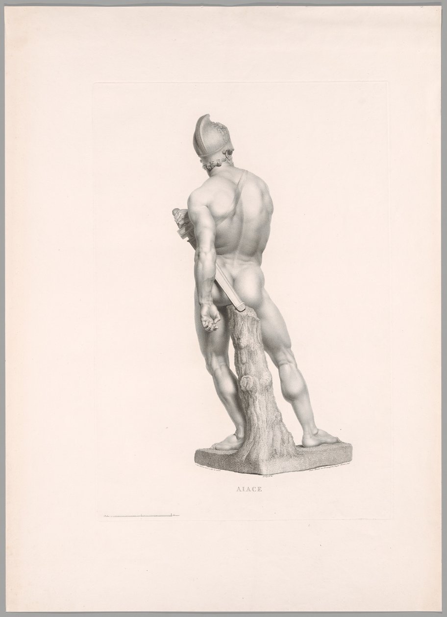 Ajax, vista posterior, de Oeuvre de Canova de Antonio Canova