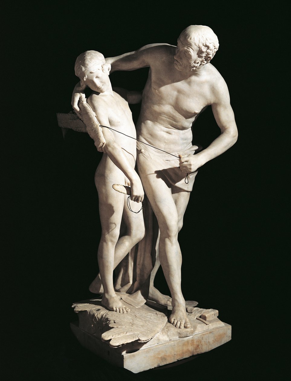 Daedalus e Icarus de Antonio Canova (1757-1822), escultura de mármore, 220 cm de altura de Antonio Canova