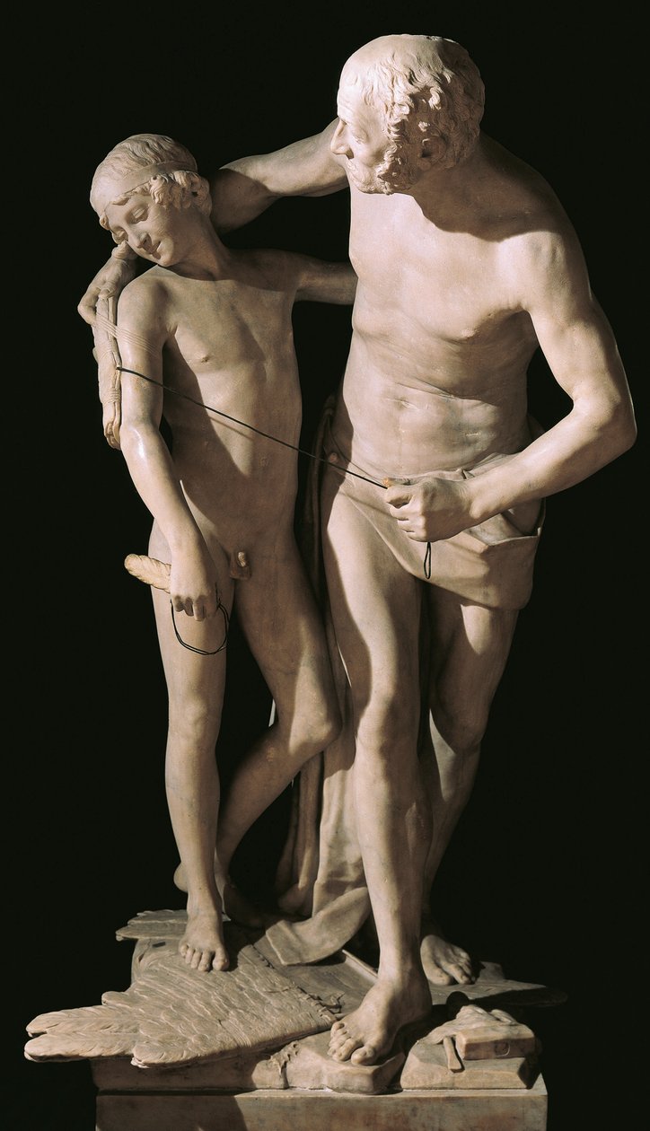 Daedalus e Icarus de Antonio Canova (1757-1822), escultura de mármore, 220 cm de altura de Antonio Canova