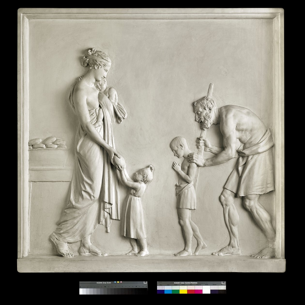 Alimentando os Famintos, 1795 (gesso) de Antonio Canova