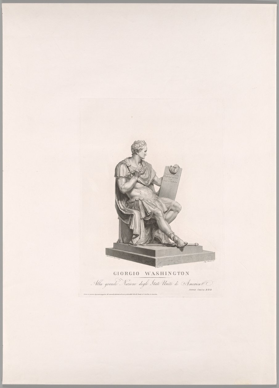 George Washington, vista frontal, de Oeuvre de Canova de Antonio Canova