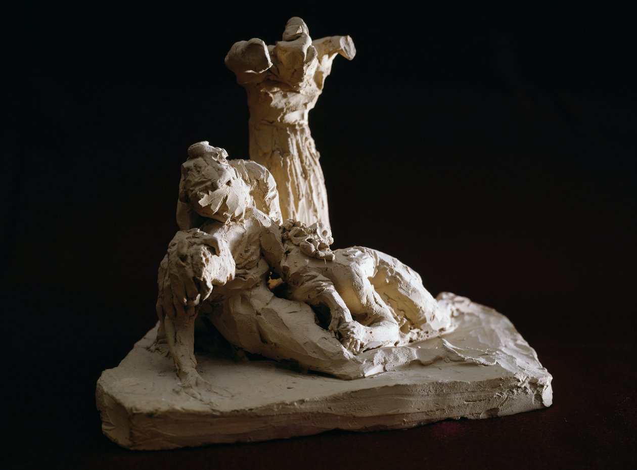 Lamentação de Cristo, esboço em terracota de Antonio Canova (1757-1822), Possagno, Vêneto, Itália de Antonio Canova