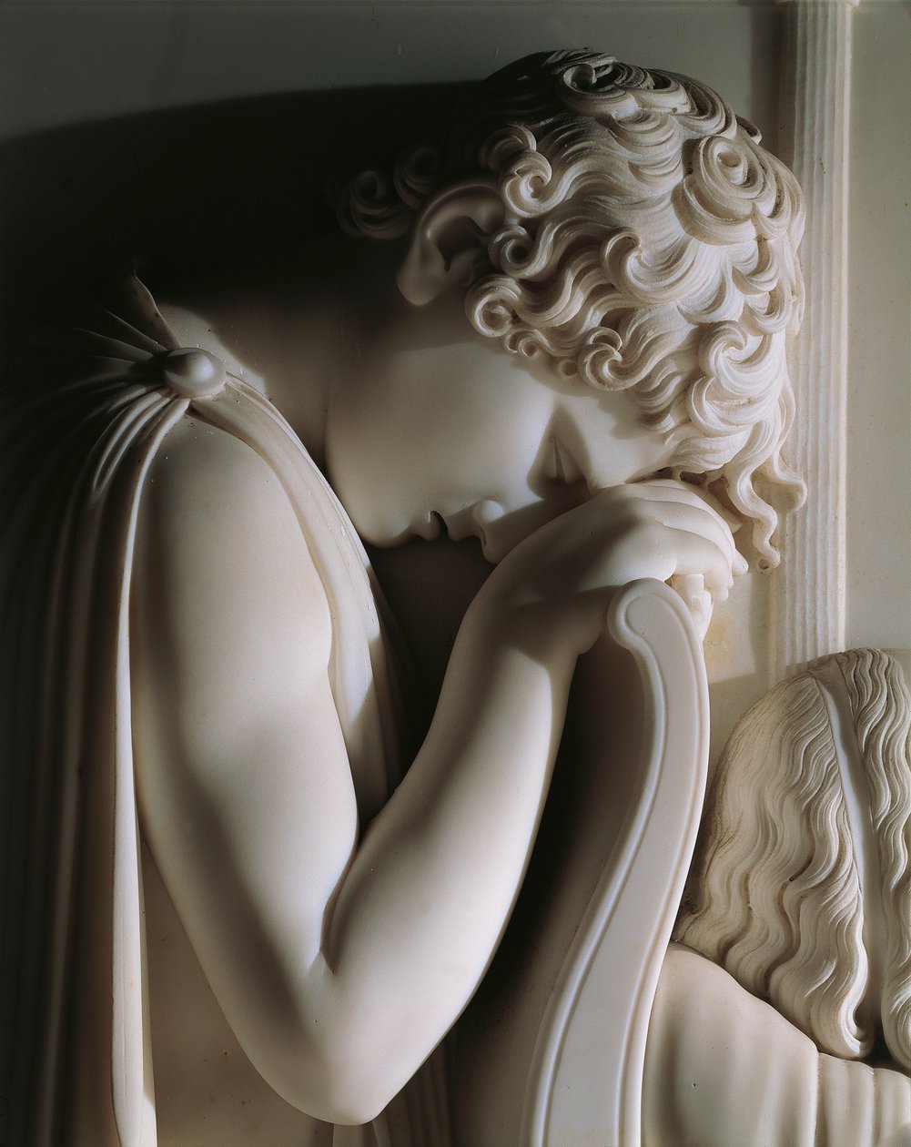 O Luto da Condessa de Haro, de Antonio Canova (1757-1822), relevo em mármore de Antonio Canova