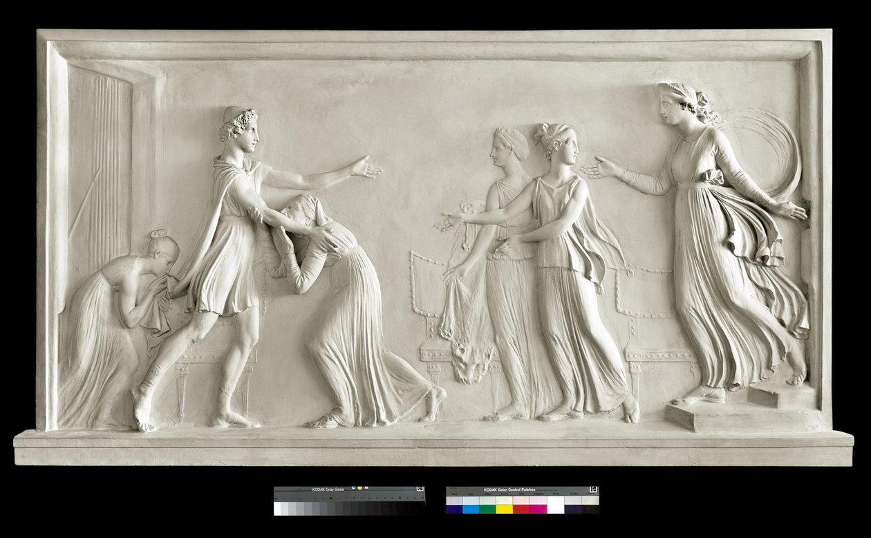 O retorno de Telêmaco, 1787-90 (gesso) de Antonio Canova