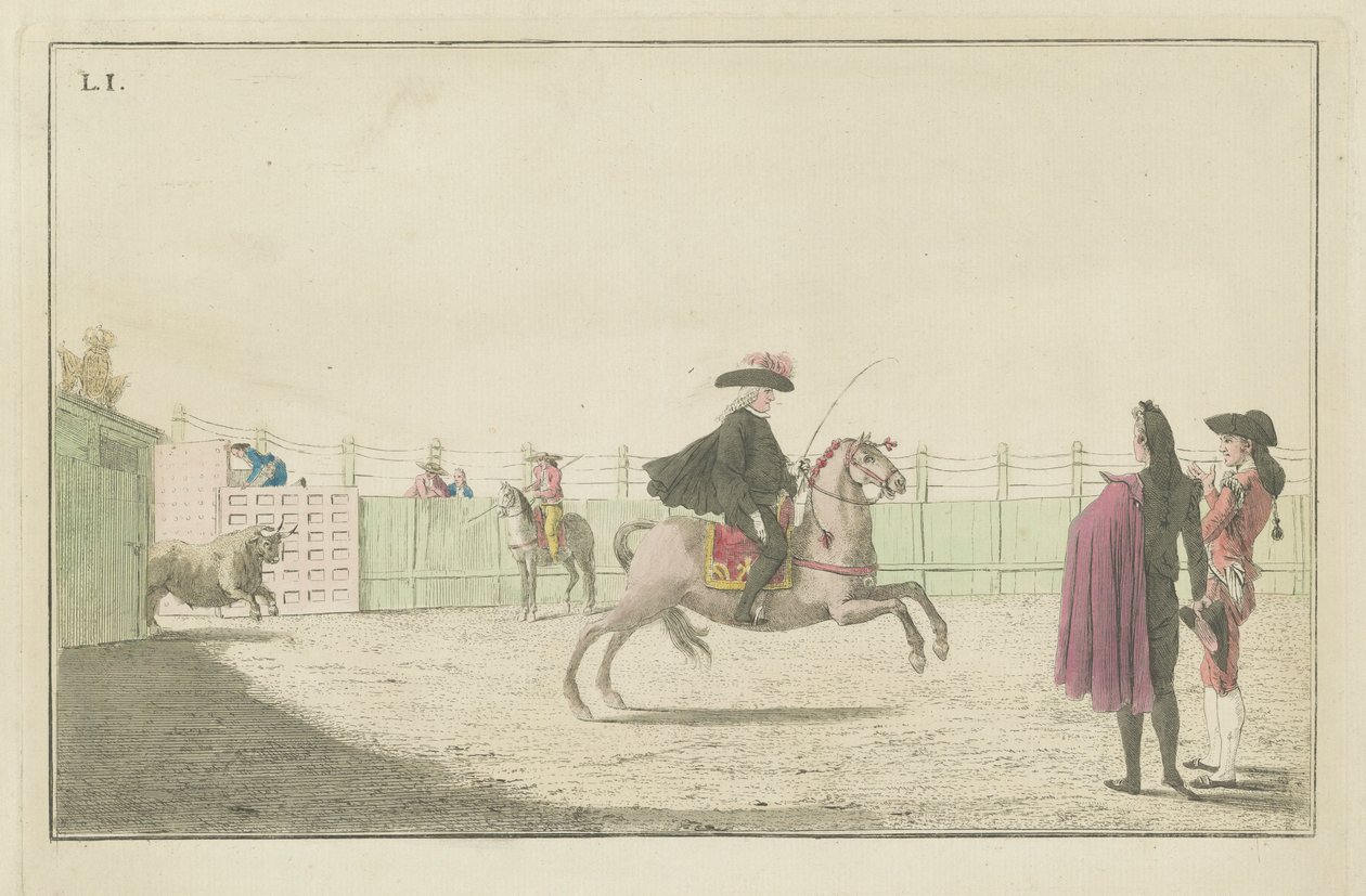 Placa I, da série Colecci?n de las principales suertes de una corrida de toros (Colecção das Principais Acções de uma Tourada) de Antonio Carnicero