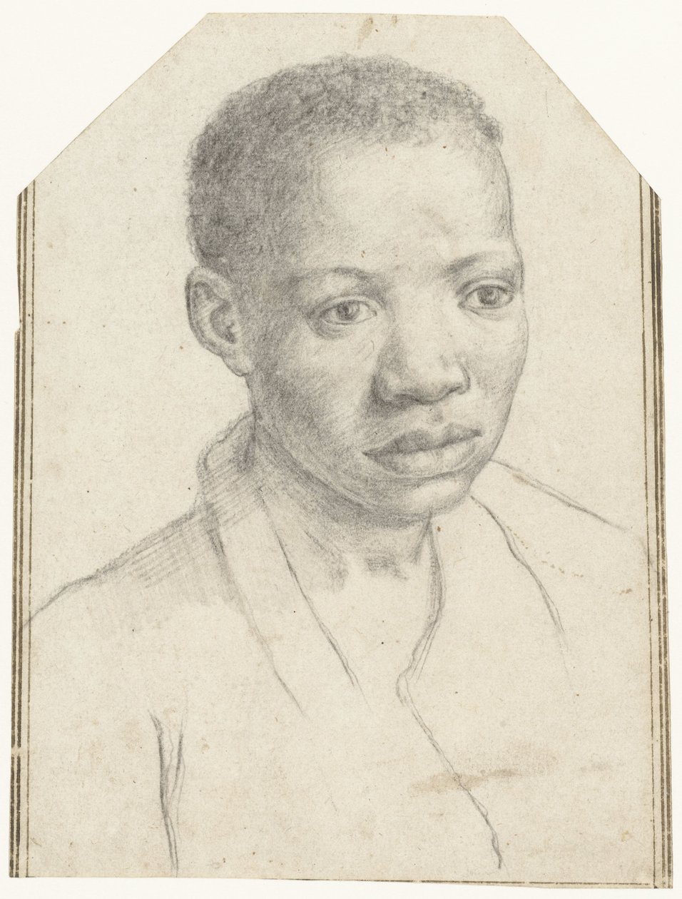 Retrato de um rapaz negro de Antonio Carracci