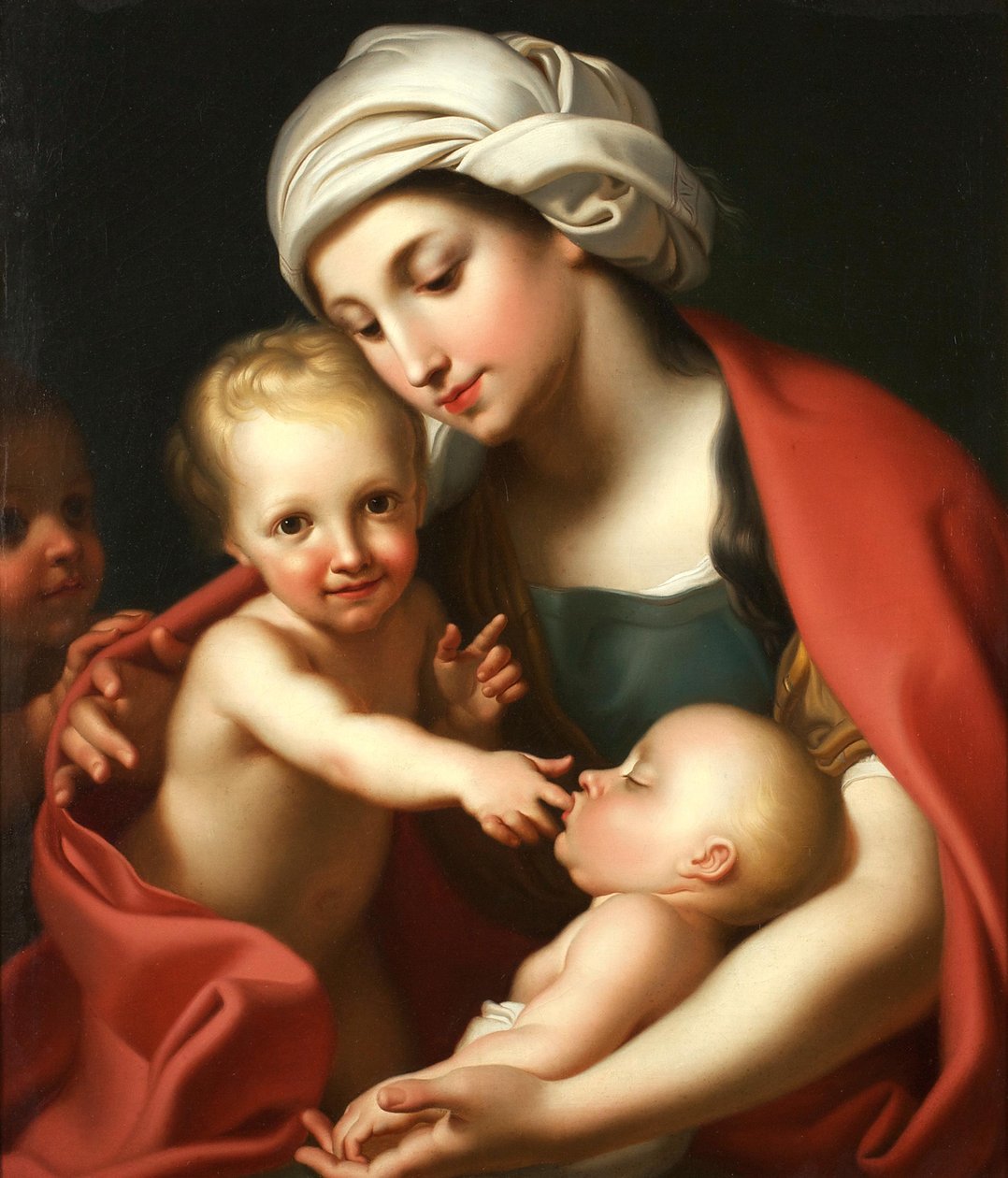 Caritas com três filhos de Antonio Cavalucci