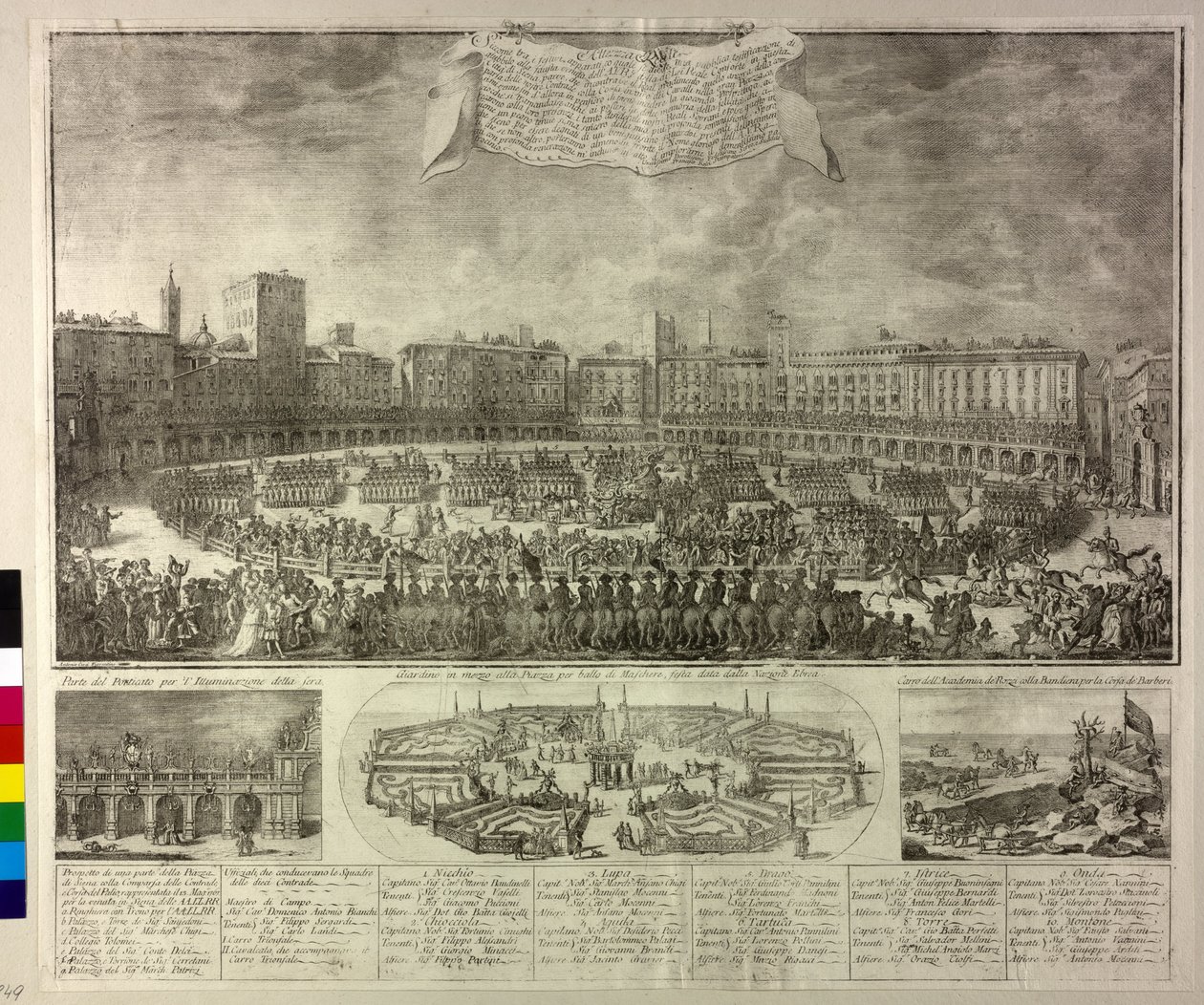 Ilustração de festividades de Antonio Cioci or Ciocchi