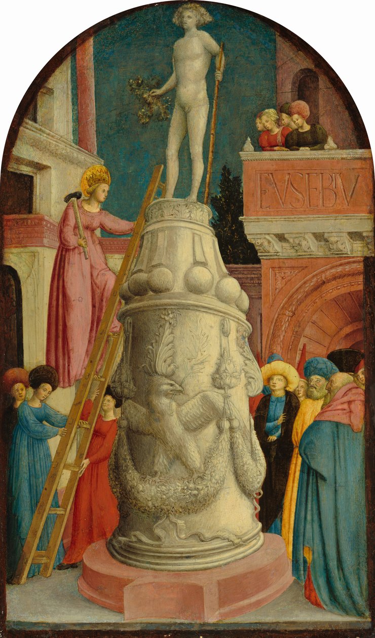 Santa Apolónia Destrói um Ídolo Pagão, c.1442-1445 (têmpera sobre painel de choupo) de Antonio & D