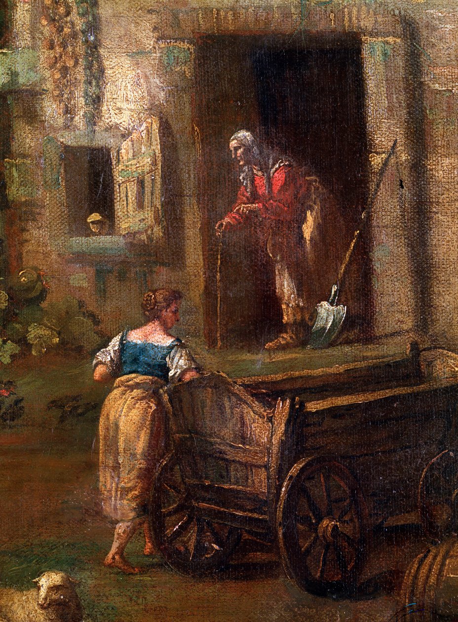 Detalhe da paisagem italiana, século XVIII de Antonio Diziani