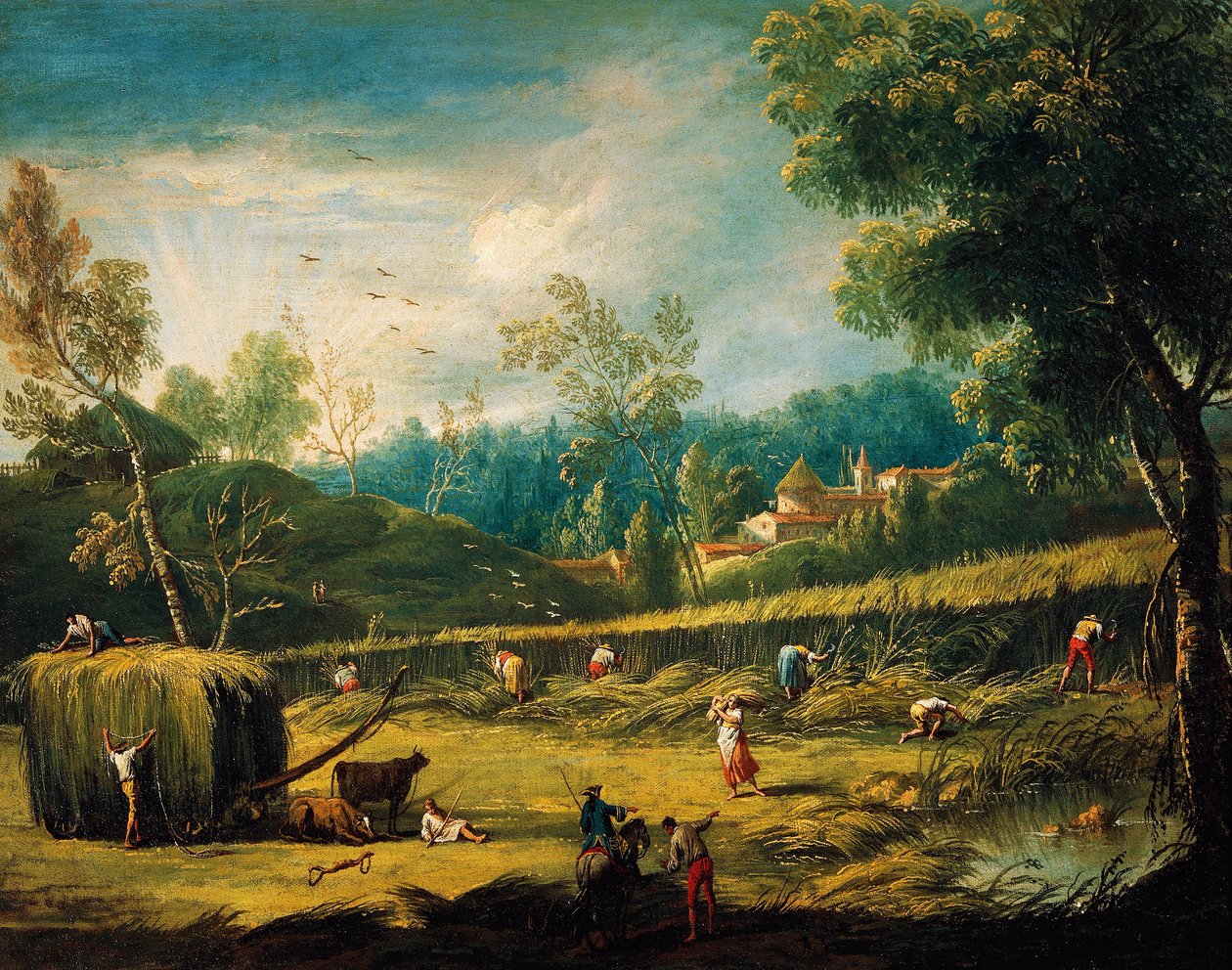 O verão, de Antonio Diziani (1737-1797), pintura. de Antonio Diziani