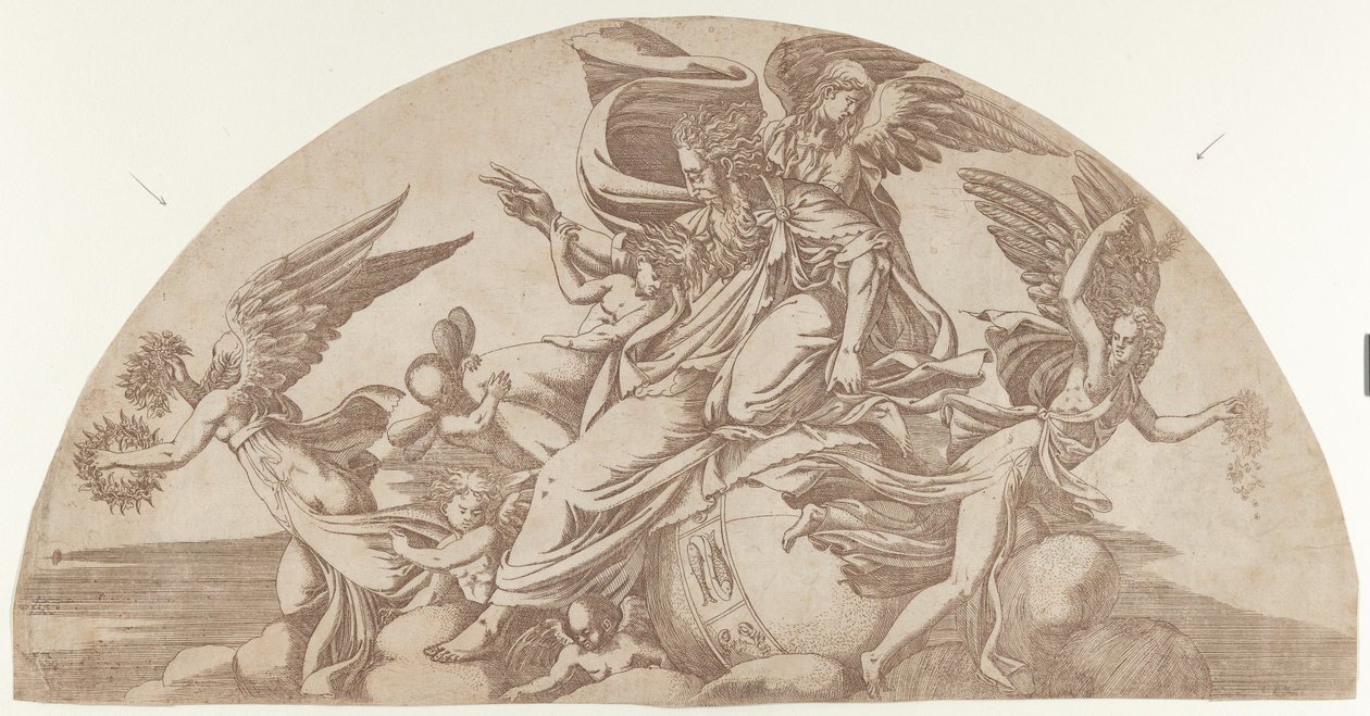 Deus sentado no mundo, 1540-45. de Antonio Fantuzzi