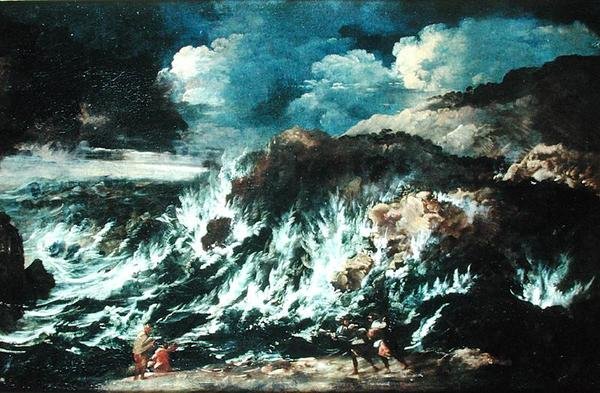 A tempestade, antes de 1700 de Antonio Francesco Peruzzini