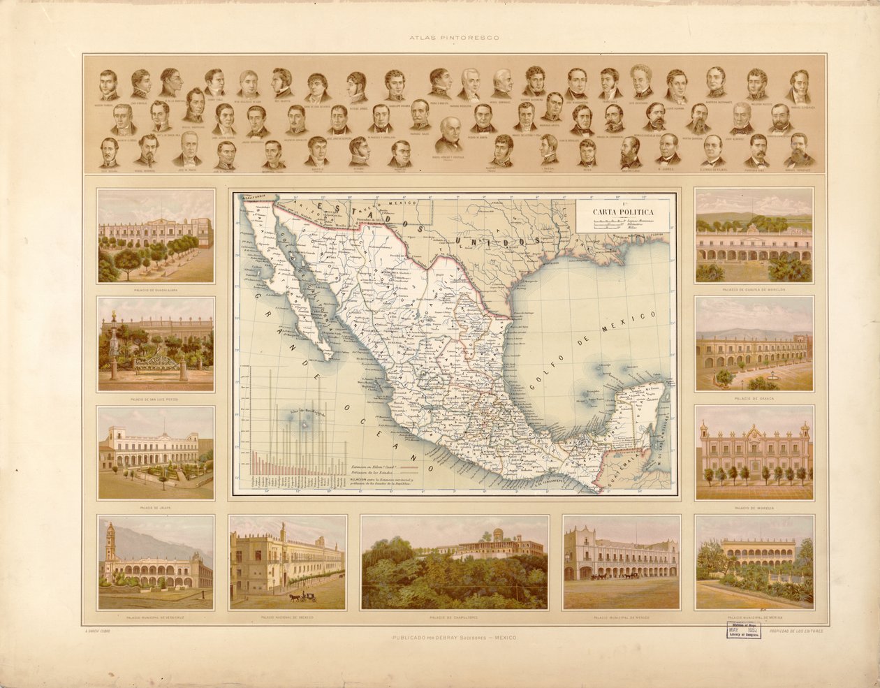 Atlas pintoresco é histórico de los Estados Unidos Mexicanos. LOC 2008621671-4 de Antonio García Cubas