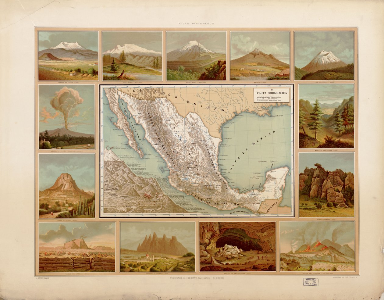 Atlas pintoresco é histórico de los Estados Unidos Mexicanos. LOC 2008621671-9 de Antonio García Cubas