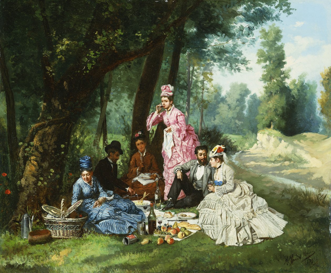 O piquenique, 1874 de Antonio Garcia Mencia