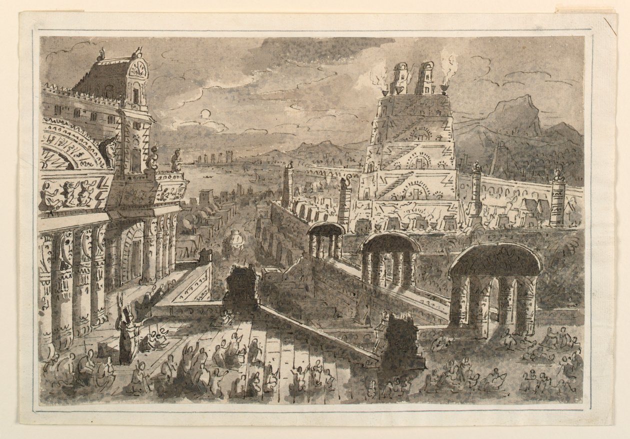 Palácio de Montezuma, México de Antonio Giuseppe Basoli