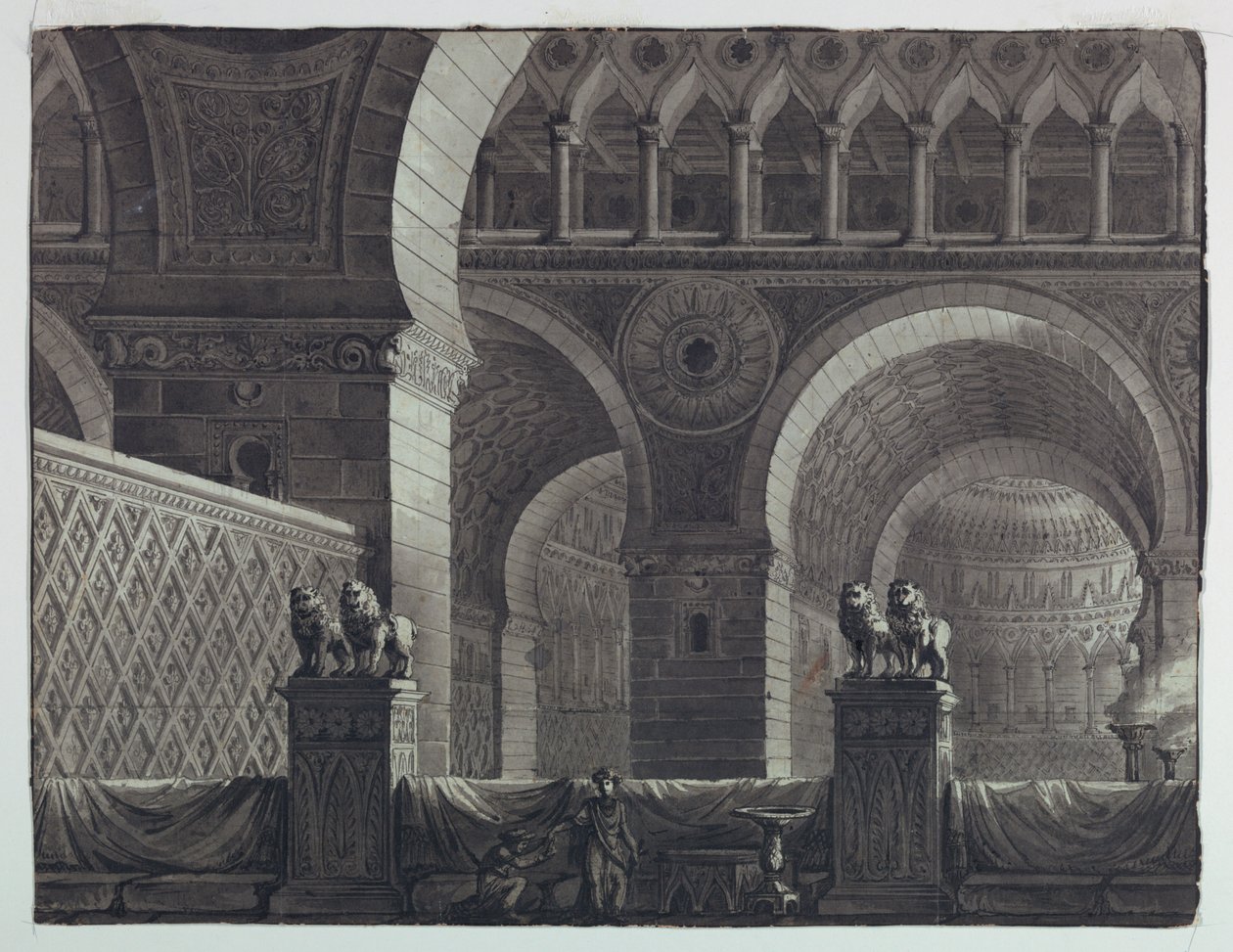 Cenário, Interior do Edifício Oriental de Antonio Giuseppe Basoli